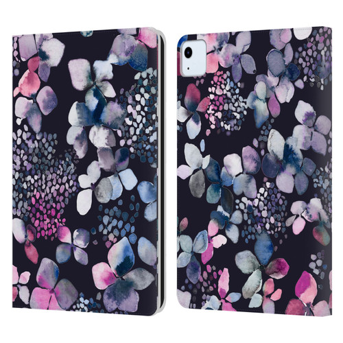 Ninola Floral Hydrangea Astronomical Leather Book Wallet Case Cover For Apple iPad Air 11 2020/2022/2024