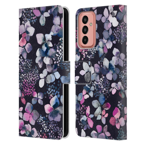 Ninola Floral Hydrangea Astronomical Leather Book Wallet Case Cover For Samsung Galaxy M13 (2022)