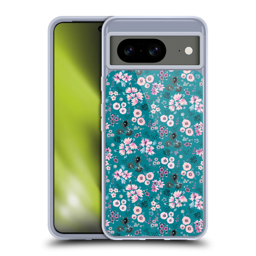 Ninola Floral Patterns Little Dark Turquoise Soft Gel Case for Google Pixel 8