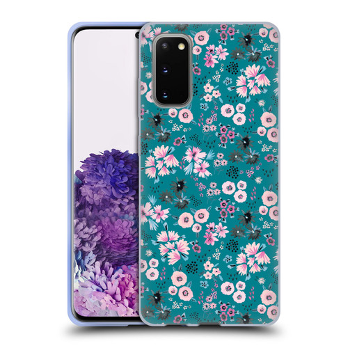 Ninola Floral Patterns Little Dark Turquoise Soft Gel Case for Samsung Galaxy S20 / S20 5G