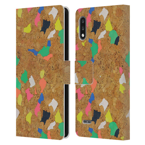Ninola Freeform Patterns Vibrant Cork Leather Book Wallet Case Cover For LG K22