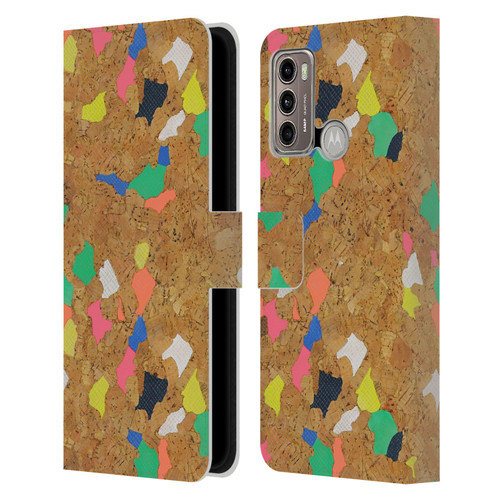 Ninola Freeform Patterns Vibrant Cork Leather Book Wallet Case Cover For Motorola Moto G60 / Moto G40 Fusion