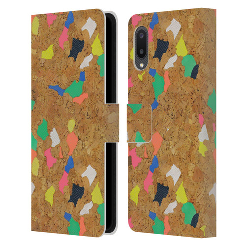 Ninola Freeform Patterns Vibrant Cork Leather Book Wallet Case Cover For Samsung Galaxy A02/M02 (2021)