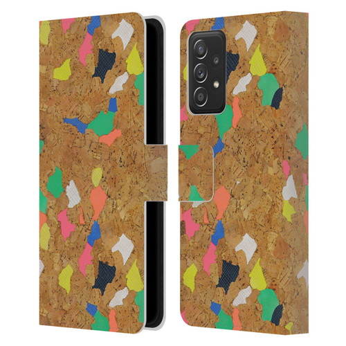 Ninola Freeform Patterns Vibrant Cork Leather Book Wallet Case Cover For Samsung Galaxy A52 / A52s / 5G (2021)