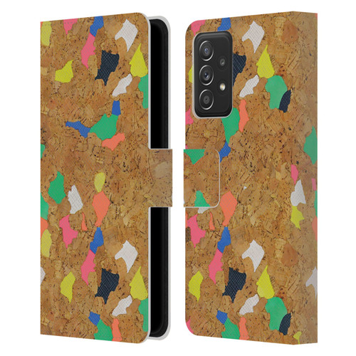 Ninola Freeform Patterns Vibrant Cork Leather Book Wallet Case Cover For Samsung Galaxy A53 5G (2022)