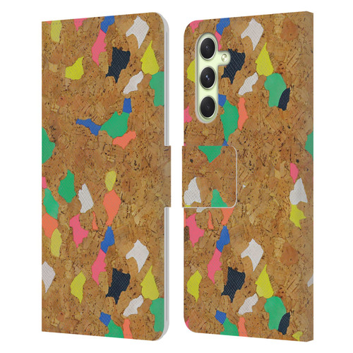 Ninola Freeform Patterns Vibrant Cork Leather Book Wallet Case Cover For Samsung Galaxy A54 5G