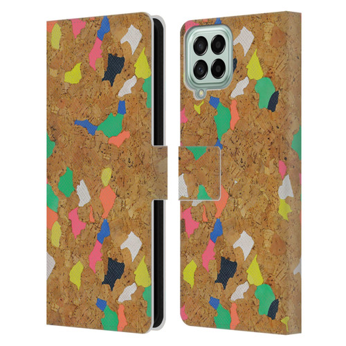 Ninola Freeform Patterns Vibrant Cork Leather Book Wallet Case Cover For Samsung Galaxy M33 (2022)