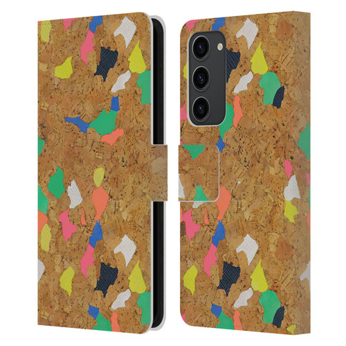 Ninola Freeform Patterns Vibrant Cork Leather Book Wallet Case Cover For Samsung Galaxy S23+ 5G