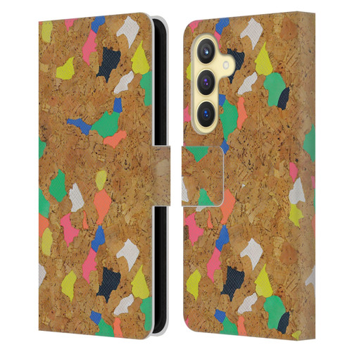 Ninola Freeform Patterns Vibrant Cork Leather Book Wallet Case Cover For Samsung Galaxy S24 5G