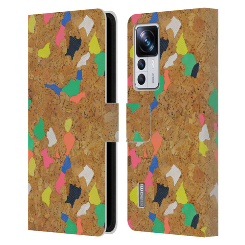 Ninola Freeform Patterns Vibrant Cork Leather Book Wallet Case Cover For Xiaomi 12T Pro