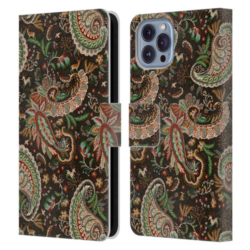 Ninola Mix Patterns Woodland Paisley Leather Book Wallet Case Cover For Apple iPhone 14