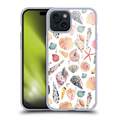 Ninola Ocean Sea Shells Soft Gel Case for Apple iPhone 15 Plus