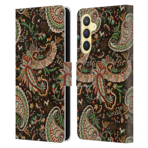 Ninola Mix Patterns Woodland Paisley Leather Book Wallet Case Cover For Samsung Galaxy S23 FE 5G