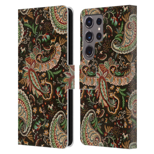 Ninola Mix Patterns Woodland Paisley Leather Book Wallet Case Cover For Samsung Galaxy S24 Ultra 5G