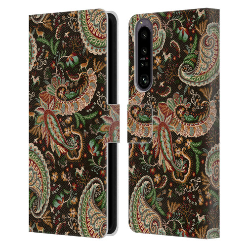Ninola Mix Patterns Woodland Paisley Leather Book Wallet Case Cover For Sony Xperia 1 IV
