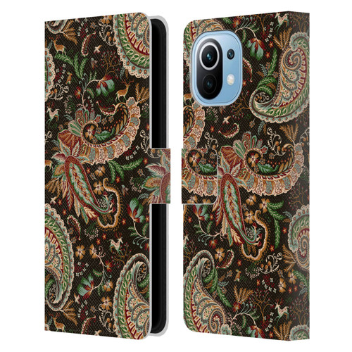 Ninola Mix Patterns Woodland Paisley Leather Book Wallet Case Cover For Xiaomi Mi 11