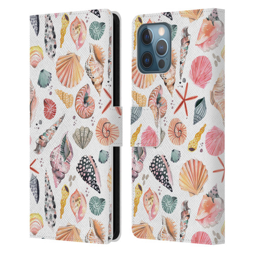 Ninola Ocean Sea Shells Leather Book Wallet Case Cover For Apple iPhone 12 Pro Max