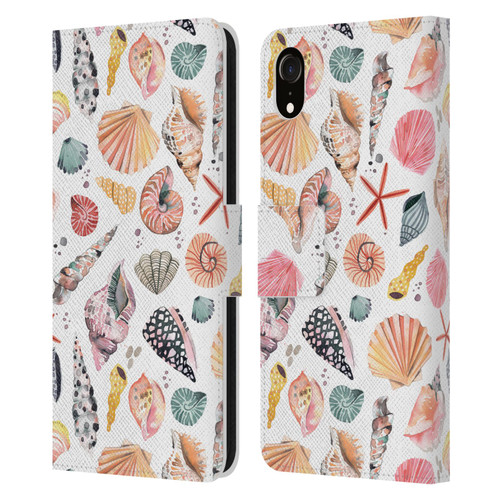 Ninola Ocean Sea Shells Leather Book Wallet Case Cover For Apple iPhone XR