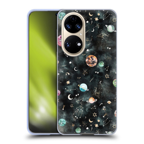 Ninola Watercolor Patterns Space Galaxy Planets Soft Gel Case for Huawei P50
