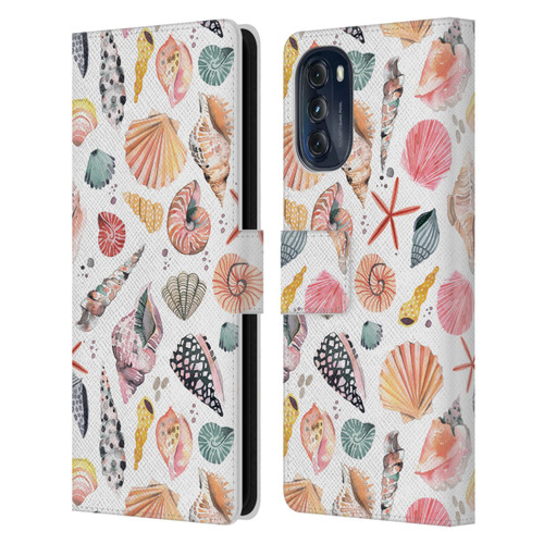 Ninola Ocean Sea Shells Leather Book Wallet Case Cover For Motorola Moto G (2022)