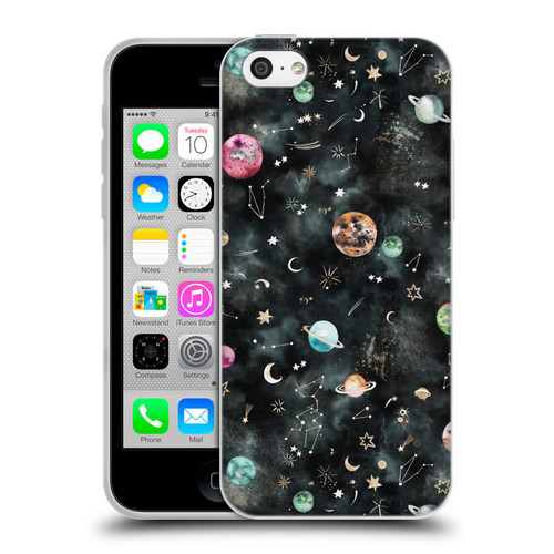 Ninola Watercolor Patterns Space Galaxy Planets Soft Gel Case for Apple iPhone 5c