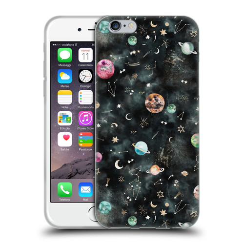 Ninola Watercolor Patterns Space Galaxy Planets Soft Gel Case for Apple iPhone 6 / iPhone 6s