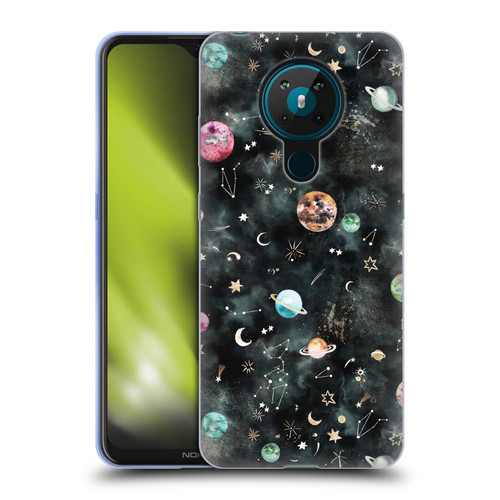 Ninola Watercolor Patterns Space Galaxy Planets Soft Gel Case for Nokia 5.3