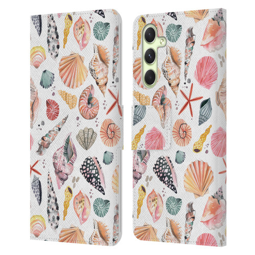 Ninola Ocean Sea Shells Leather Book Wallet Case Cover For Samsung Galaxy A54 5G
