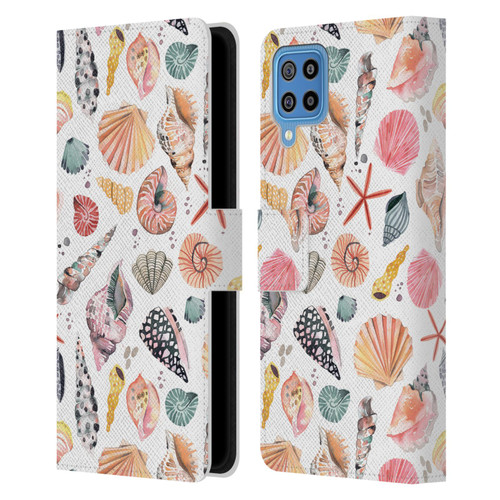 Ninola Ocean Sea Shells Leather Book Wallet Case Cover For Samsung Galaxy F22 (2021)