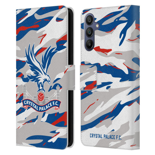 Crystal Palace FC Crest Camouflage Leather Book Wallet Case Cover For Samsung Galaxy A15