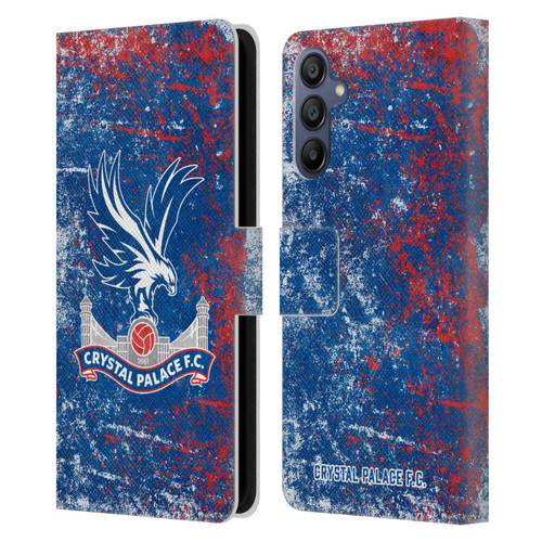 Crystal Palace FC Crest Distressed Leather Book Wallet Case Cover For Samsung Galaxy A15
