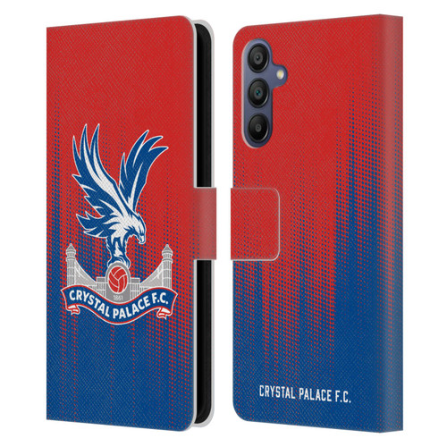 Crystal Palace FC Crest Halftone Leather Book Wallet Case Cover For Samsung Galaxy A15