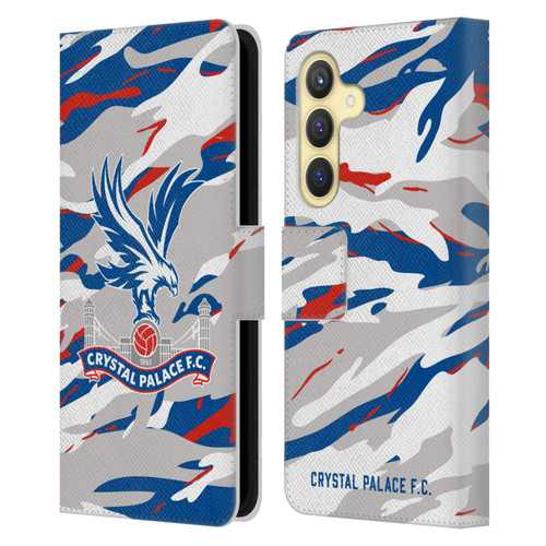 Crystal Palace FC Crest Camouflage Leather Book Wallet Case Cover For Samsung Galaxy S24 5G