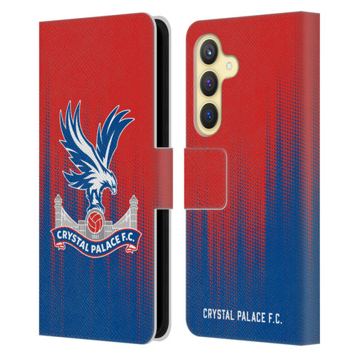 Crystal Palace FC Crest Halftone Leather Book Wallet Case Cover For Samsung Galaxy S24 5G