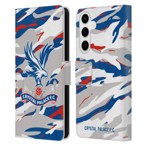 Crystal Palace FC Crest Camouflage Leather Book Wallet Case Cover For Samsung Galaxy S24+ 5G