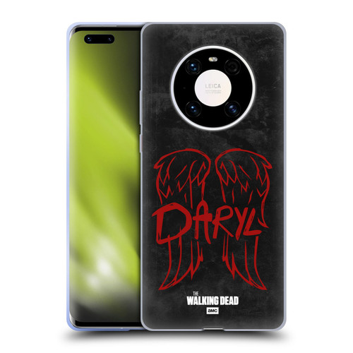 AMC The Walking Dead Daryl Dixon Iconic Wings Logo Soft Gel Case for Huawei Mate 40 Pro 5G