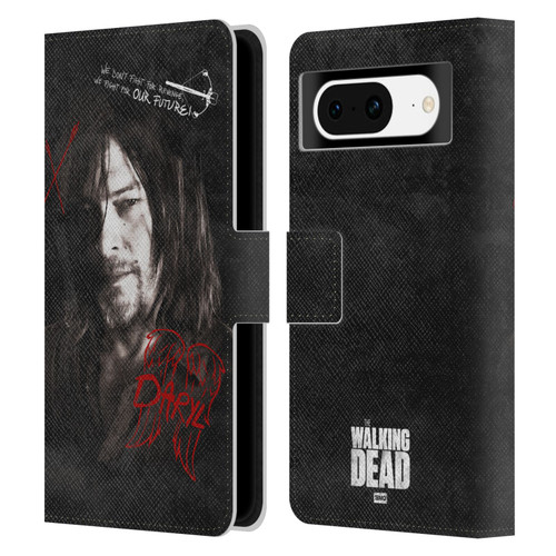 AMC The Walking Dead Daryl Dixon Iconic Grafitti Leather Book Wallet Case Cover For Google Pixel 8