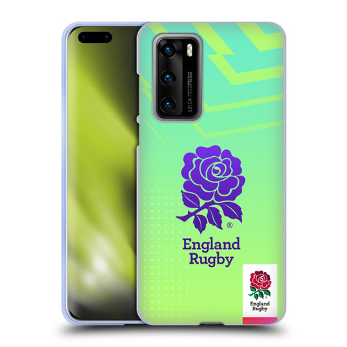 England Rugby Union This Rose Means Everything Logo in Neon Green Soft Gel Case for Huawei P40 5G