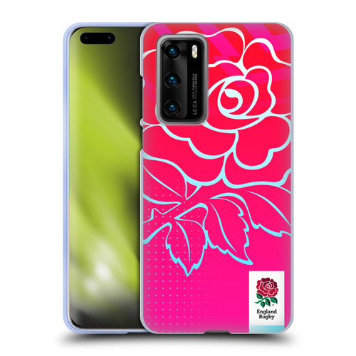 England Rugby Union This Rose Means Everything Oversized Logo Soft Gel Case for Huawei P40 5G