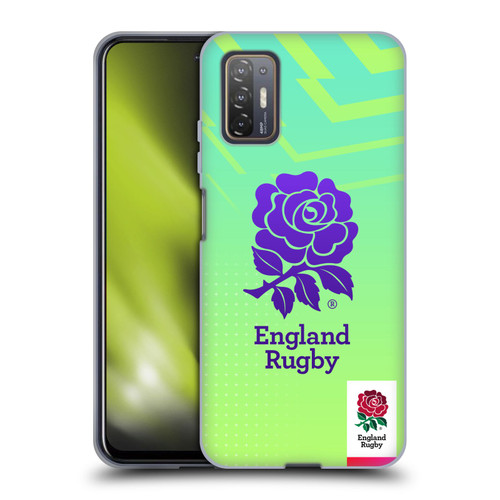 England Rugby Union This Rose Means Everything Logo in Neon Green Soft Gel Case for HTC Desire 21 Pro 5G