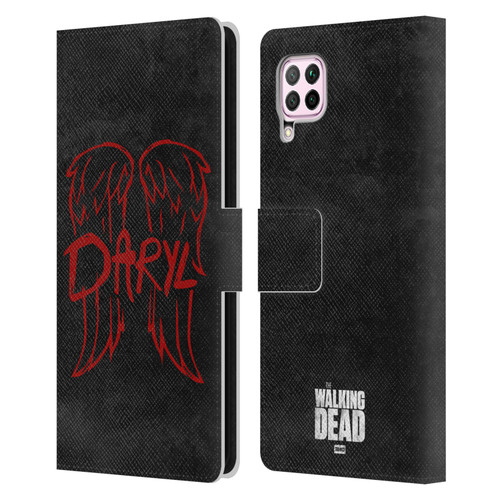 AMC The Walking Dead Daryl Dixon Iconic Wings Logo Leather Book Wallet Case Cover For Huawei Nova 6 SE / P40 Lite