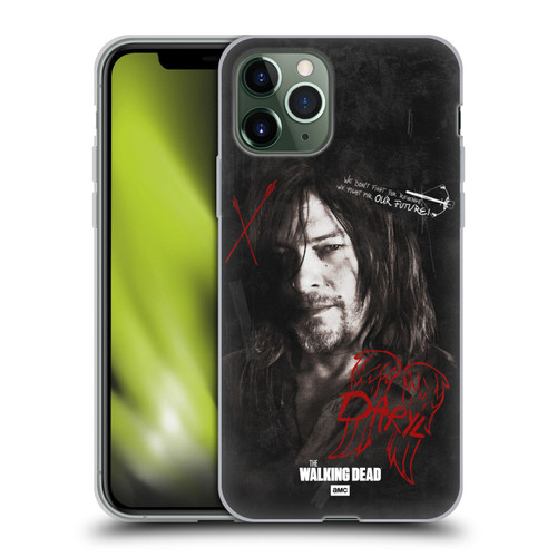 AMC The Walking Dead Daryl Dixon Iconic Grafitti Soft Gel Case for Apple iPhone 11 Pro