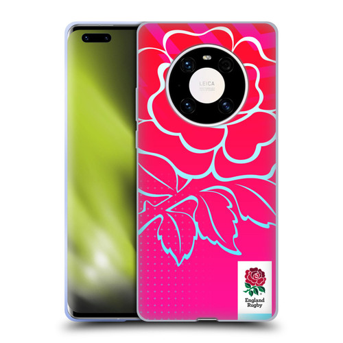 England Rugby Union This Rose Means Everything Oversized Logo Soft Gel Case for Huawei Mate 40 Pro 5G