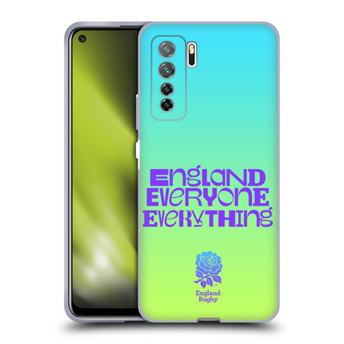 England Rugby Union This Rose Means Everything Slogan in Cyan Soft Gel Case for Huawei Nova 7 SE/P40 Lite 5G