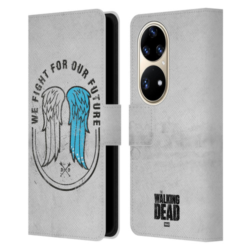 AMC The Walking Dead Daryl Dixon Iconic Wings Leather Book Wallet Case Cover For Huawei P50 Pro