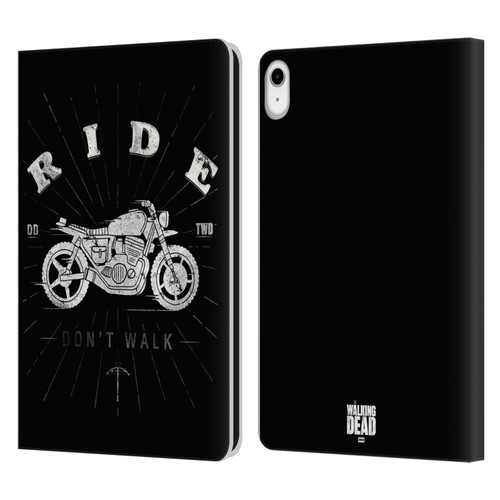 AMC The Walking Dead Daryl Dixon Iconic Ride Don't Walk Leather Book Wallet Case Cover For Apple iPad 10.9 (2022)
