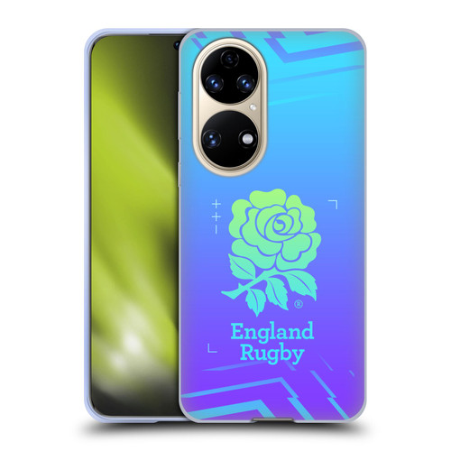 England Rugby Union This Rose Means Everything Logo in Purple Soft Gel Case for Huawei P50