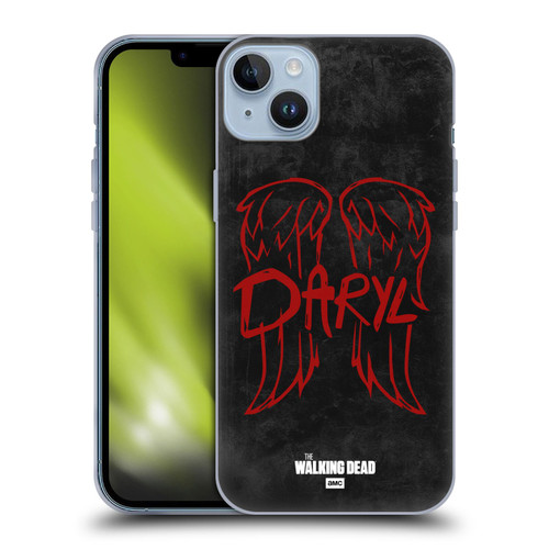 AMC The Walking Dead Daryl Dixon Iconic Wings Logo Soft Gel Case for Apple iPhone 14 Plus