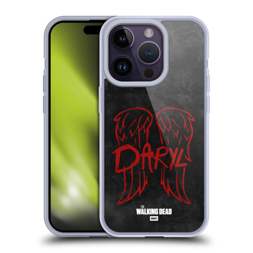 AMC The Walking Dead Daryl Dixon Iconic Wings Logo Soft Gel Case for Apple iPhone 14 Pro