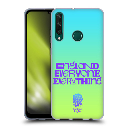 England Rugby Union This Rose Means Everything Slogan in Cyan Soft Gel Case for Huawei Y6p
